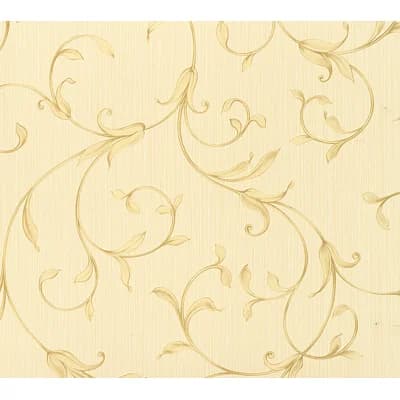 Neapolis 3 Floral Vine Design 33' L x 21" W Wallpaper Roll — Yellow,Gold