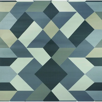 Schumacher x Clements Ribeiro Deco Diamonds Panel Wallpaper — Dove