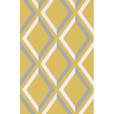 Pompeian Geometric Non-Pasted Wallpaper Roll — Lime,Gray