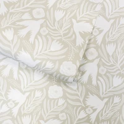 Fabrianne 16.5' L x 20.5" W Peel and Stick Wallpaper Roll — Ivory Doves
