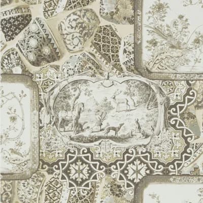 32.8' L x 26.97" W Wallpaper Roll — Silver,Taupe
