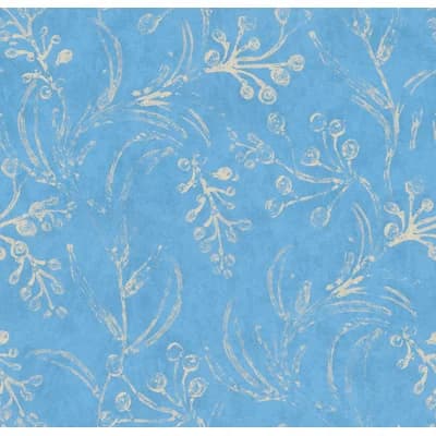 MINNIE KEMP X MINDTHEGAP Wallpaper Roll — Blue,Taupe