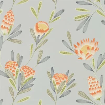 Cayo Wallpaper — Coral,Silver