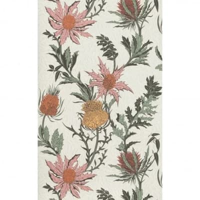 Floral Non-Pasted Matte Wallpaper Roll — Pink,Orange