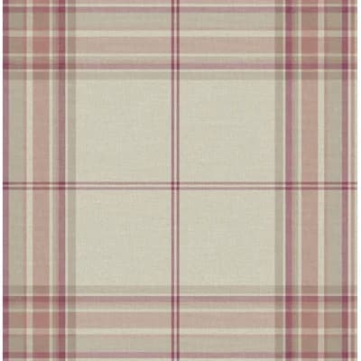 Westley Black Plaid Wallpaper — Red