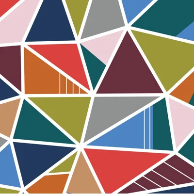 Collide-O-Scope Geometric Vinyl Non-Pasted Matte Wallpaper Roll by Jamie Graney — Fall