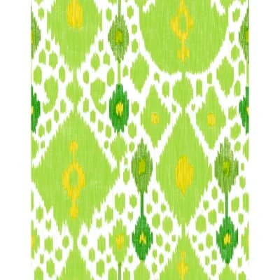 Ikat Vinyl Wallpaper Roll — Verde