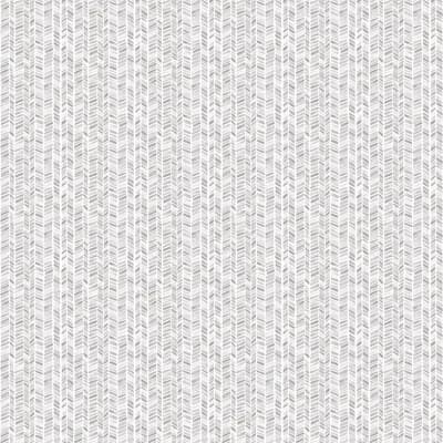 Small Prints Stained Glass Stripe 33' L x 21" W Wallpaper Roll — Gray,Black,White