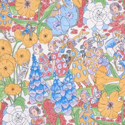 Schumacher x Clements Ribeiro Fairie Garden Wallpaper — Yellow,Ivory