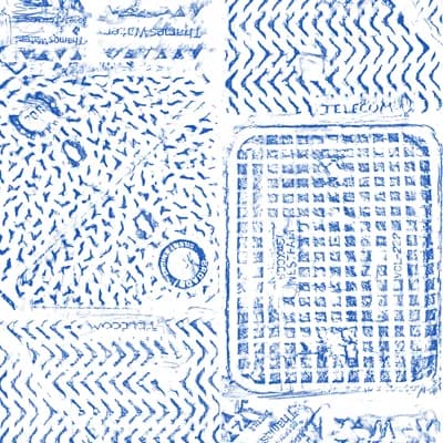Thames — China Blue on White