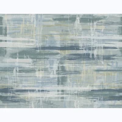 Marari Abstract Non-Pasted Metallic Wallpaper Roll — Gray;Blue