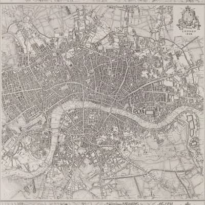 London 1832 Wallpaper — Silver