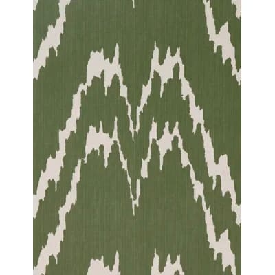 Lorenzo Castillo Hispania Ikat Wallpaper Roll — Verde