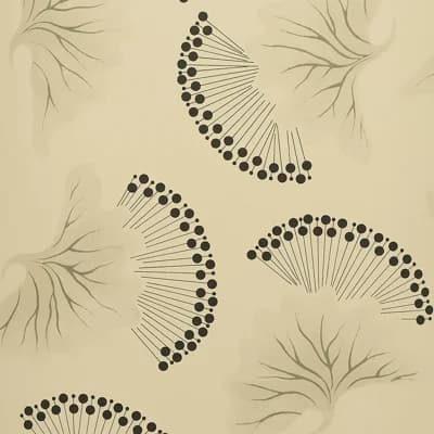 Schumacher x Neisha Crosland Anemone Wallpaper — Black;White