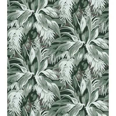 Origen Dos Floral Vinyl Wallpaper Roll — Verde,Marron
