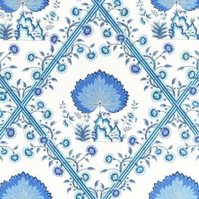 Louverne Loire 33' L x 32" W Wallpaper Roll — Blue