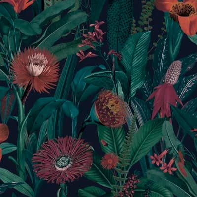 Tigerlily Lush Wallpaper — Green