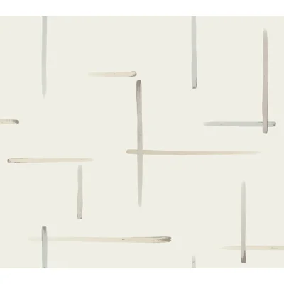 Gilded Sumi-E Wallpaper — White