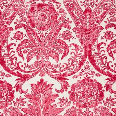 Oriana Damask Non-Pasted Wallpaper Roll — Raspberry