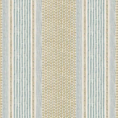 Josephine Munsey Juniper Striped Matte Wallpaper Roll by Josephine Munsey — Blue,Beige,Ivory