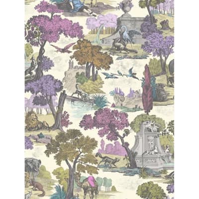 Versailles Grand Toile Non-Pasted Wallpaper Roll — Mulberry