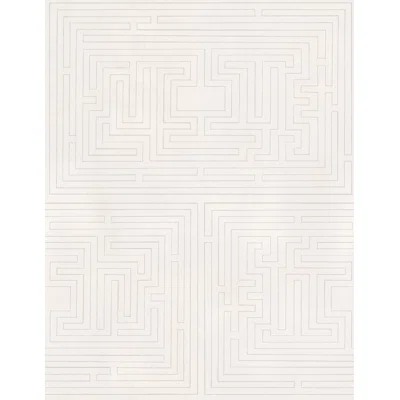 Garden Plan View II 33' L x 20.5" W Wallpaper Roll — Cream