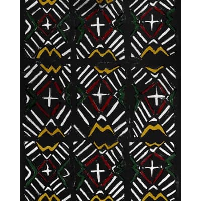 Geometric Non-Pasted Matte Wallpaper Roll — Black,Yellow,White