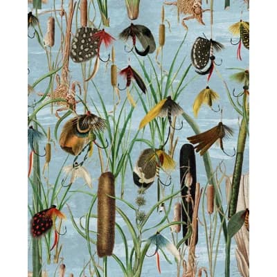 Satin and Matte Wallpaper Roll — Green;Navy;Blue