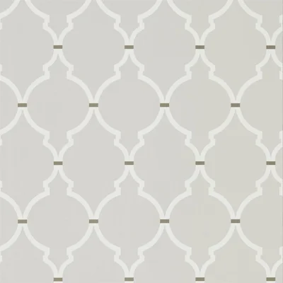 Empire Trellis Wallpaper — Silver,Calico