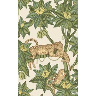 Ardmore-Jabula Satara 33' L x 20.5" W Wallpaper Roll — Green,Sand,Linen