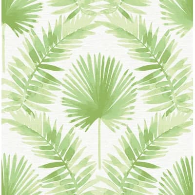 Floral Non-Pasted Wallpaper Roll — Green