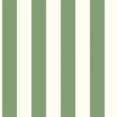Just Kitchens Traditional Awning Stripe 33' L x 21" W Wallpaper Roll — Green,White