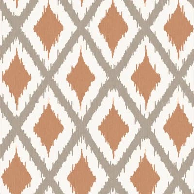 Decadence Striped Non-Pasted Matte Wallpaper Double Roll — Rust