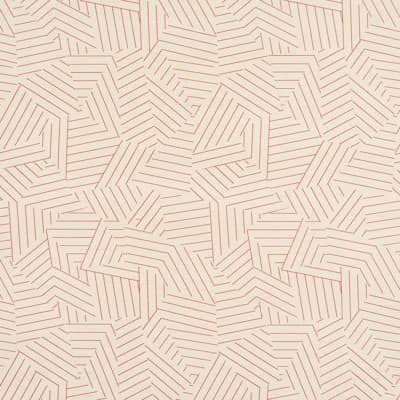 Deconstructed Striped Paper-Back Sisal Wallpaper Roll by Miles Redd — Red