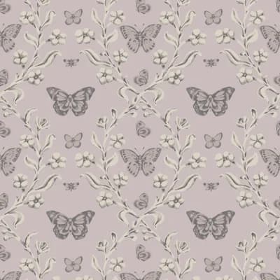 Butterfly Garden - Wallpaper — Dusty Lilac