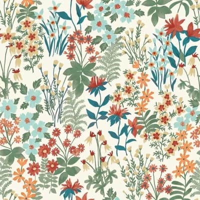 Arcadia Collection Classical Floral Wallpaper Roll — Red