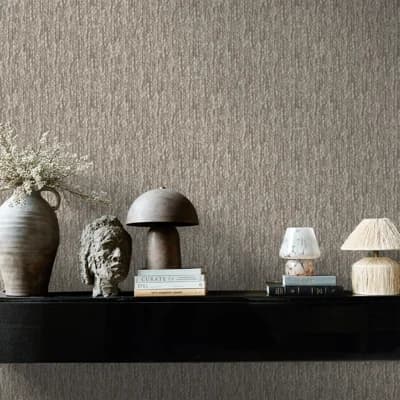 Heirloom Knit Greige Wallpaper — Brown