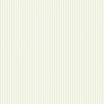 Small Prints Small Candy Stripe Design 33' L x 21" W Wallpaper Roll — Sage Green,White