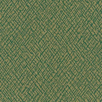Energy Collection Metallic Crosshatch Effect Wallpaper Roll — Green