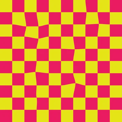 Warped Checkerboard Wallpaper — Black,Hot Pink