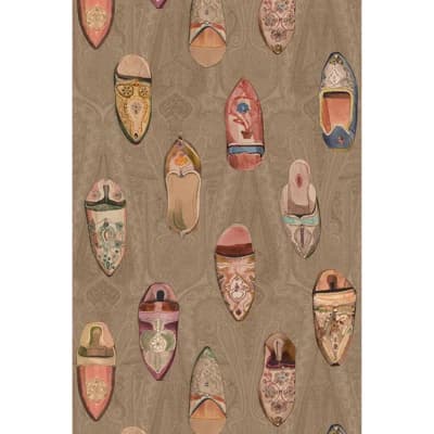 Icons 32.82' L x 27.58 " W Wallpaper Roll — Brown