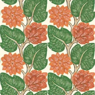 Bohemian Bungalow Vintage Vines 10' L x 25" W Peel and Stick Wallpaper Tile — Red