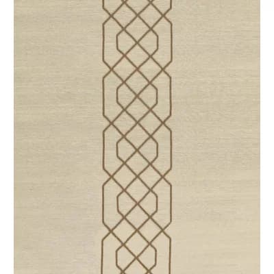 Kingsley Striped Grass Cloth Non-Pasted Wallpaper Roll — Burnished Gold