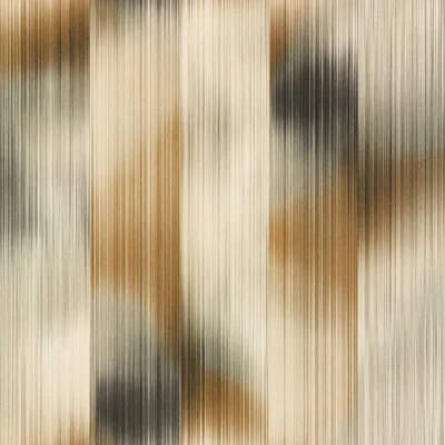Oscillation Ikat Vinyl Non-Pasted Satin Wallpaper Roll — Tobacco,Slate