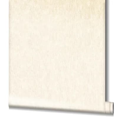 Earth Collection Textured Scratch Effect Sheen Wallpaper Roll — Cream