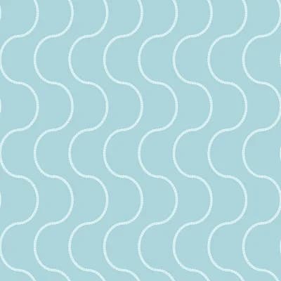 Paule Marrot Geometric Non-Pasted Satin Wallpaper Double Roll — Light Blue