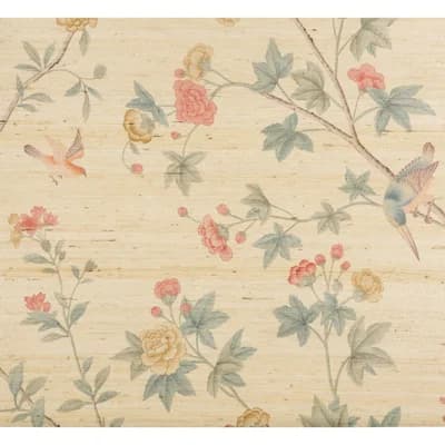 0.83' L x 108" W Smooth Wallpaper Roll — Petal,Jade