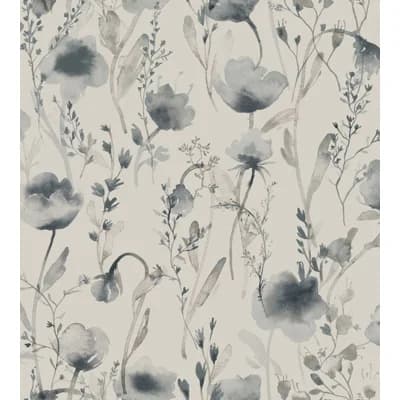 Jordnara Floral Non-Pasted Matte Wallpaper Roll — Indigo Blue