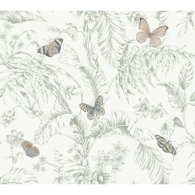 Papillon Pre-Pasted Wallpaper Roll — Blush