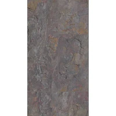 Bricks and More Collection Stone Tile Wallpaper Roll — Dark Gray